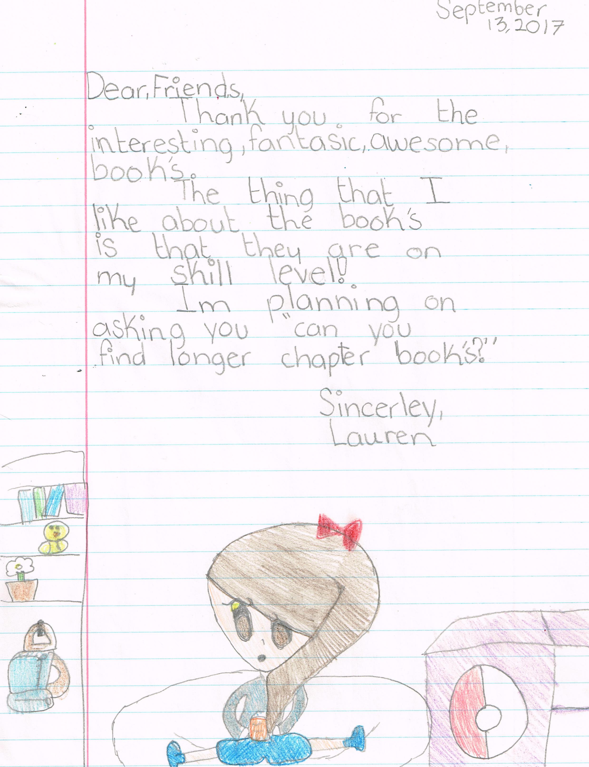 Kids Letters To Us Libraries LTD 